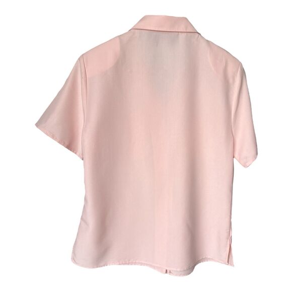 Vintage Shaver Lake Blouse Womens Size Medium Light Pink 80’s Style Button‎ Down - Picture 2 of 7